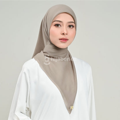 Hijaberies - Paris Sienna Seamles (Hijab Segiempat bahan Paris Japan dengan Finishing Seamless)