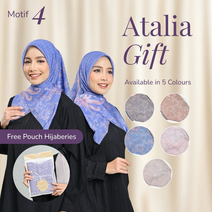 Hijaberies - Atalia Gift | Hijab Segiempat Motif Digital Printing Ukuran 110x110 cm