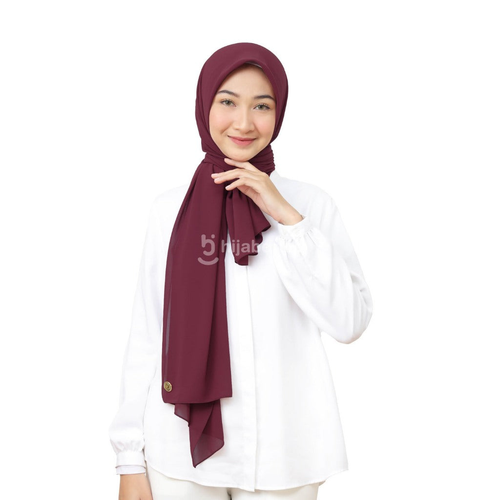 Hijaberies - Kelora Pashmina Square | Pashmina Segi Empat Pola | Muka Tegak | Bahan Babydoll