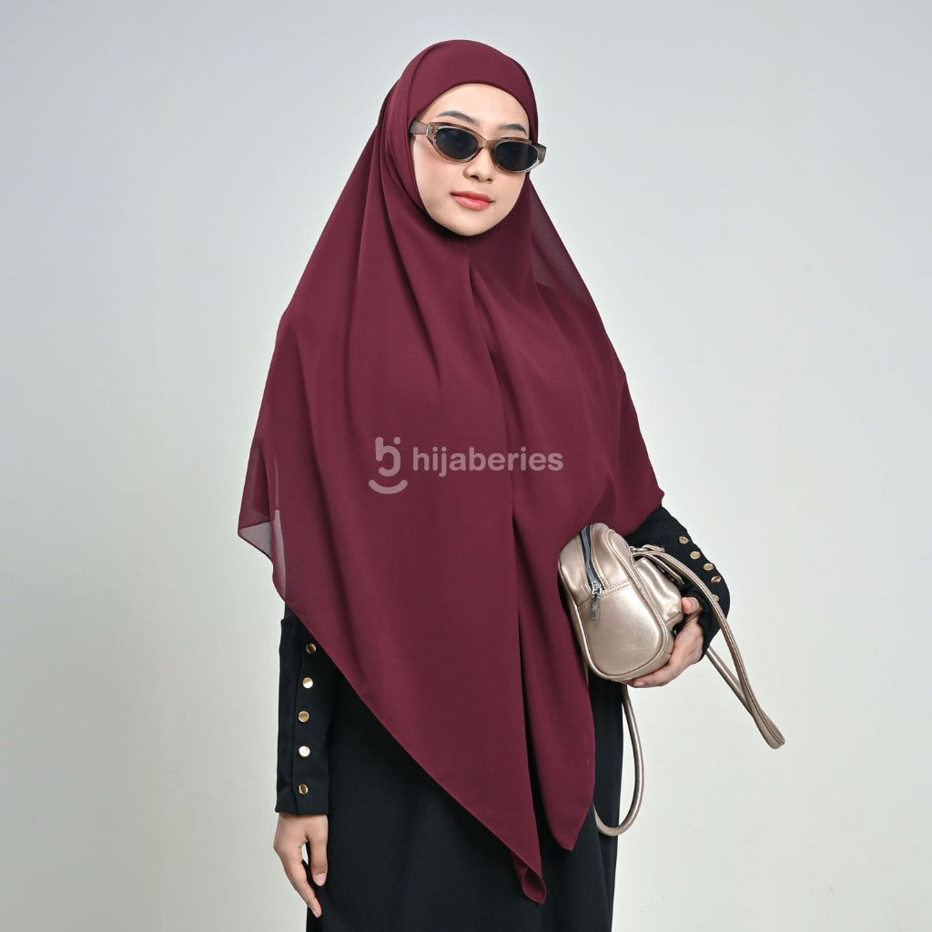 Hijaberies - Khiban Instan (Hijab Bandana Instan 2 Layer Bahan Ceruty Babydoll | Hijab Syar'i)