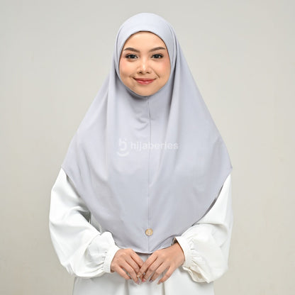 Hijaberies - Lovely Bergo Instan (Bahan Lycra Jersey Non Pad | Include Logo Pin Brooch)