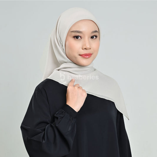 Hijaberies - Pollycotton Premium Nura Square (Kerudung Potton Jahit Tepi dan Neci)