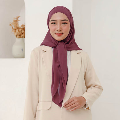 Hijaberies - Olivia Square Instan | Hijab Segiempat Instan Bandana Oval Malay