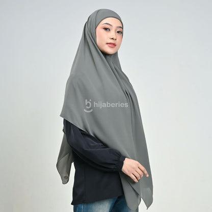 Hijaberies - Khiban Instan (Hijab Bandana Instan 2 Layer Bahan Ceruty Babydoll | Hijab Syar'i)