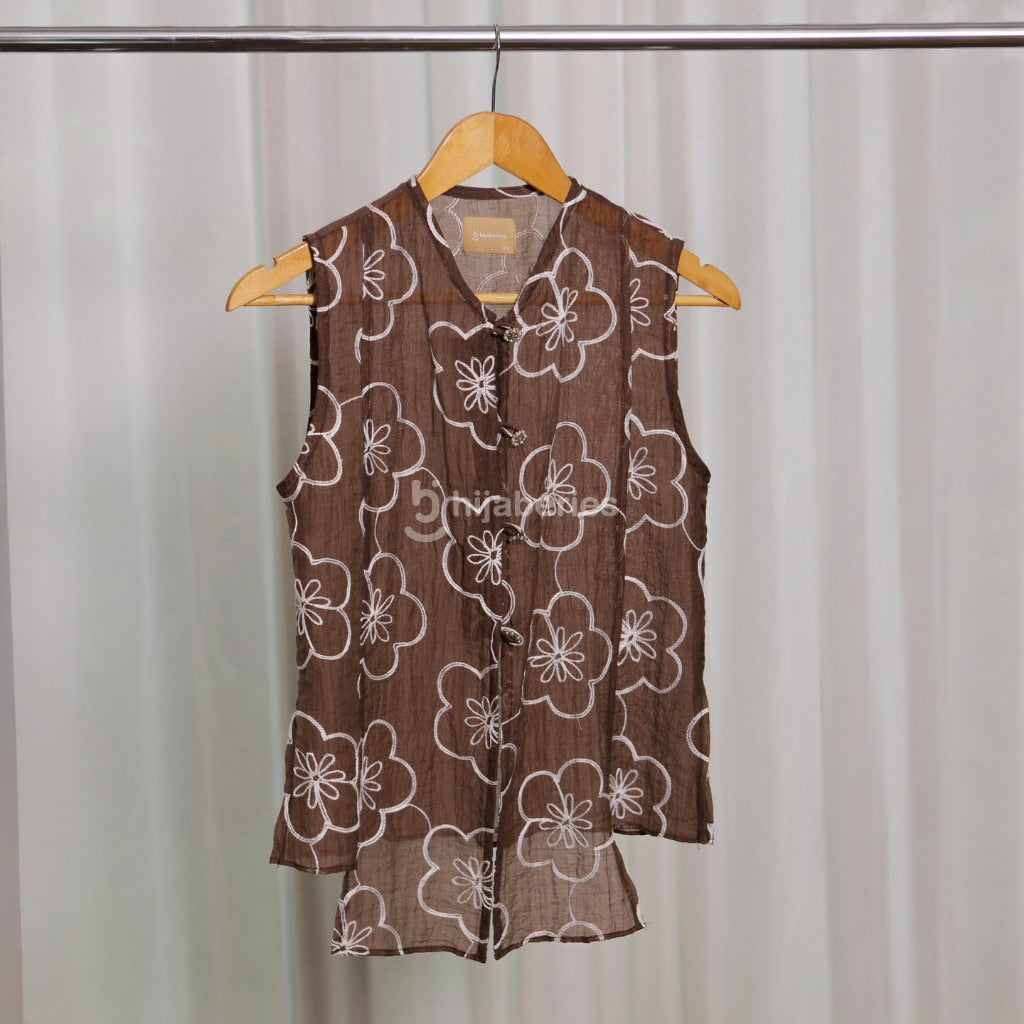 Hijaberies - Papersilk Embroidery Vest (Vest Anggun dengan Detail Bordir Mewah | Cocok Untuk Acara Formal/Kondangan/Raya)