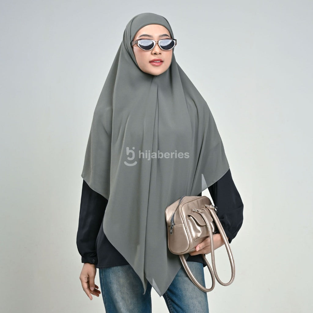 Hijaberies - Khiban Instan (Hijab Bandana Instan 2 Layer Bahan Ceruty Babydoll | Hijab Syar'i)