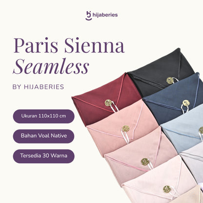 Hijaberies - Paris Sienna Seamles (Hijab Segiempat bahan Paris Japan dengan Finishing Seamless)