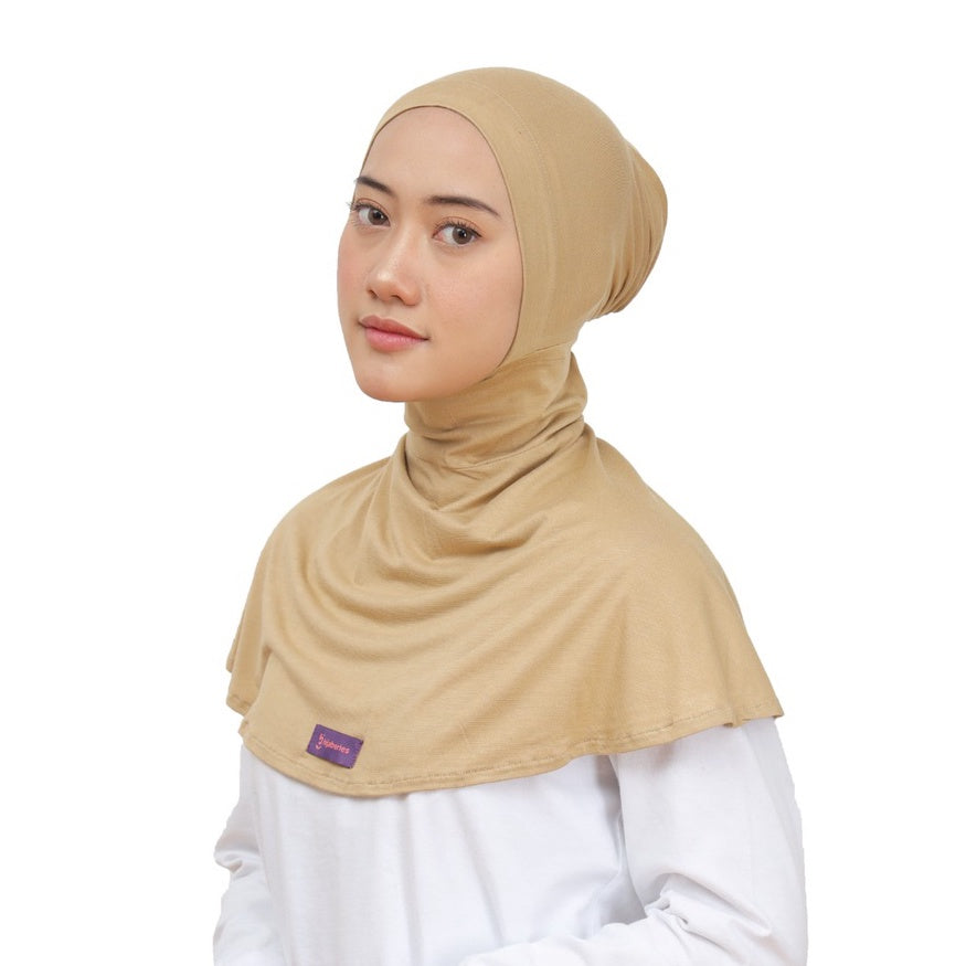 Hijaberies - Inner Hijab Ninja Button (Ciput Model Ninja Bahan Cotton Rayon)
