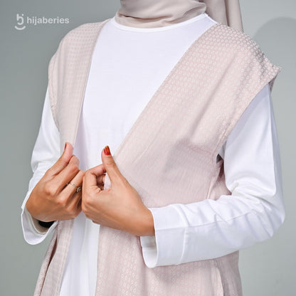 Hijaberies - Outer Long Jacquard (Cardigan Wanita Bahan Viscose Jacquard)