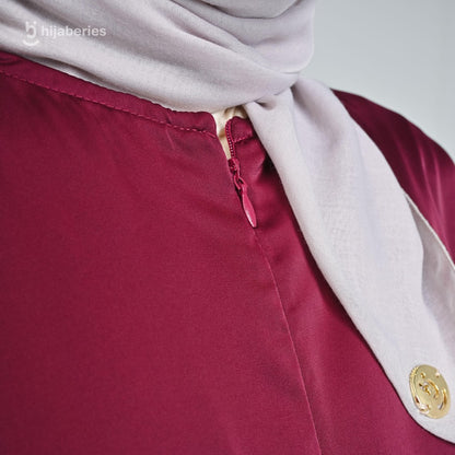 Hijaberies - Basic Dress Silk (Dress Panjang Wanita Bahan Armani Satin Silk)