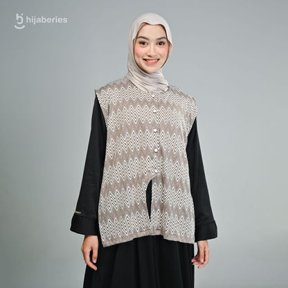Hijaberies - Outer Knit Cotton Zigzag (Vest Wanita Bahan Knit Cotton)
