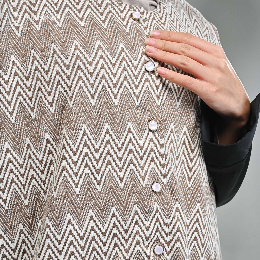 Hijaberies - Outer Knit Cotton Zigzag (Vest Wanita Bahan Knit Cotton)