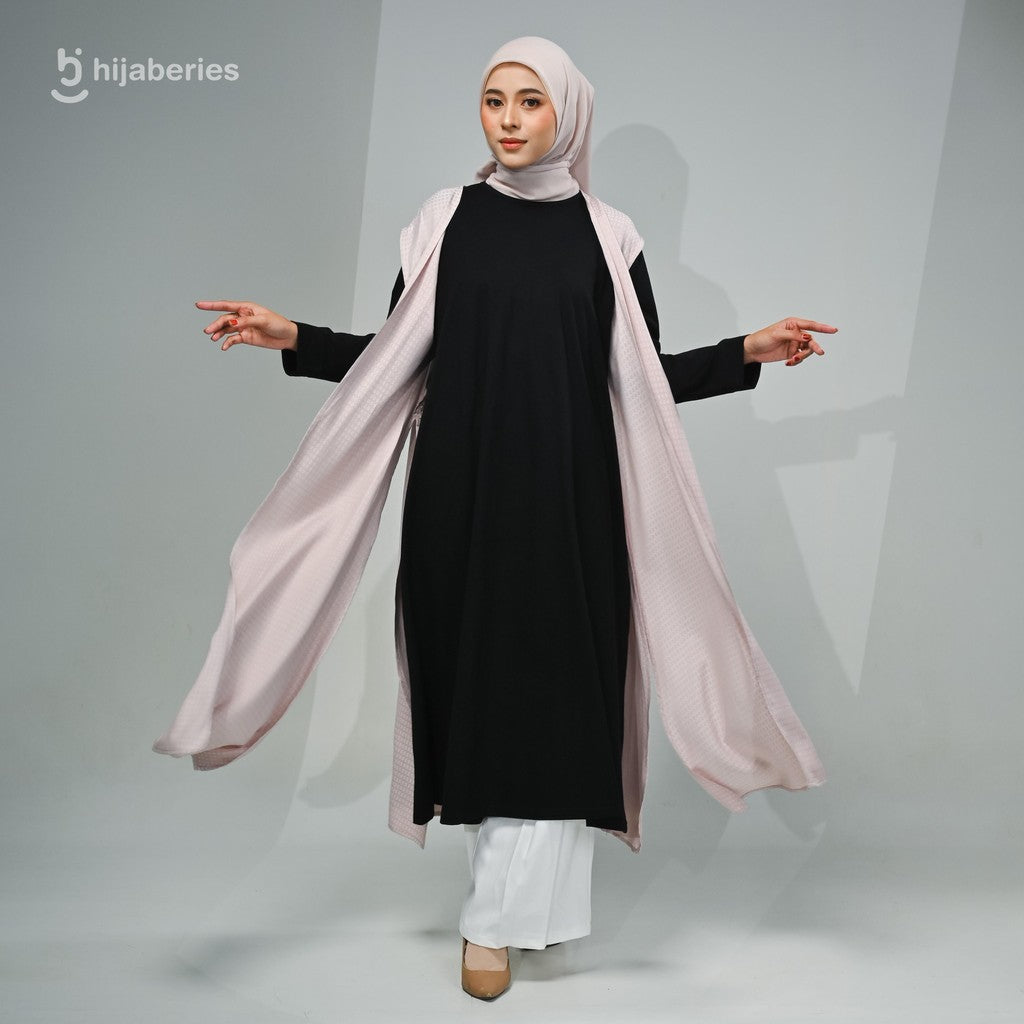 Hijaberies - Outer Long Jacquard (Cardigan Wanita Bahan Viscose Jacquard)