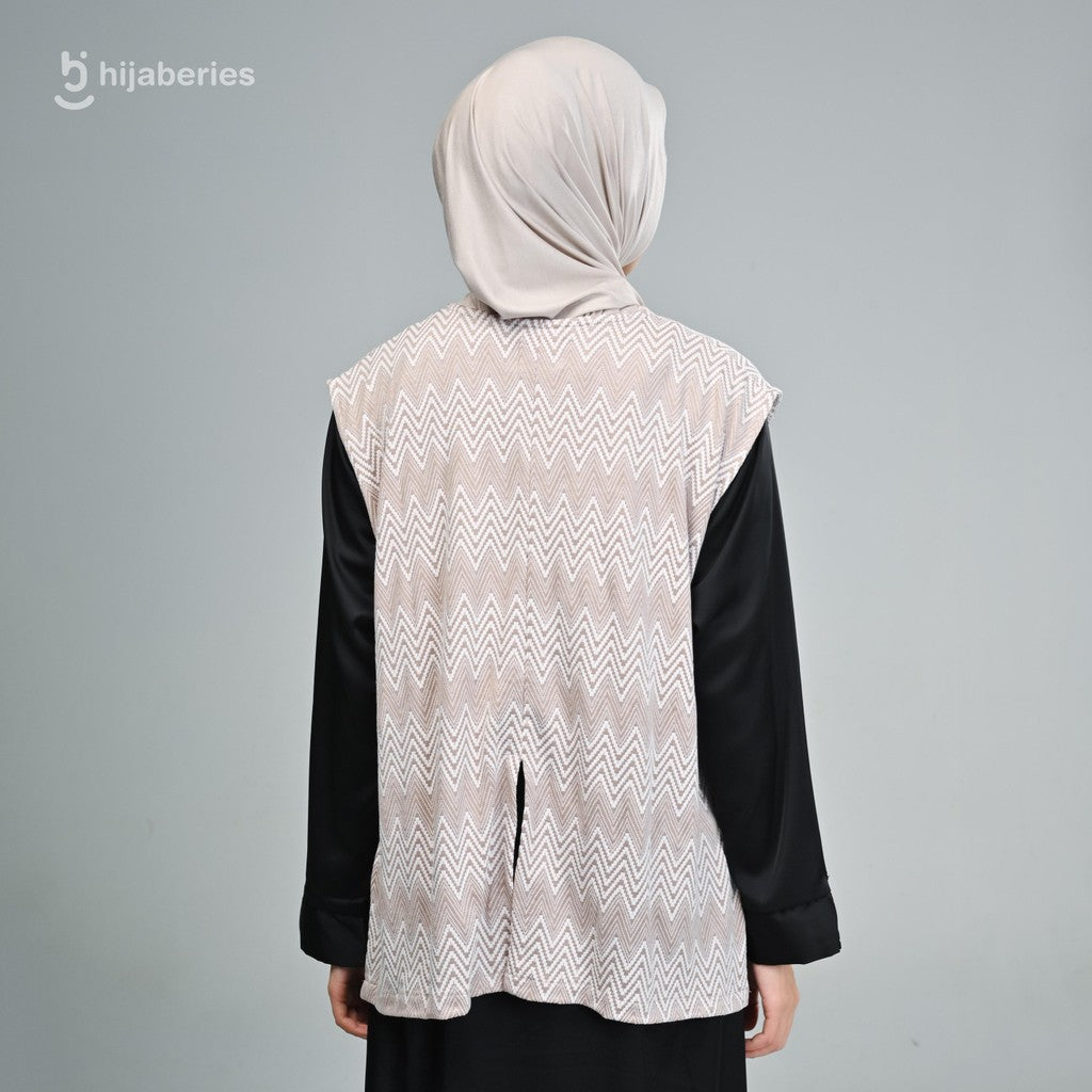 Hijaberies - Outer Knit Cotton Zigzag (Vest Wanita Bahan Knit Cotton)