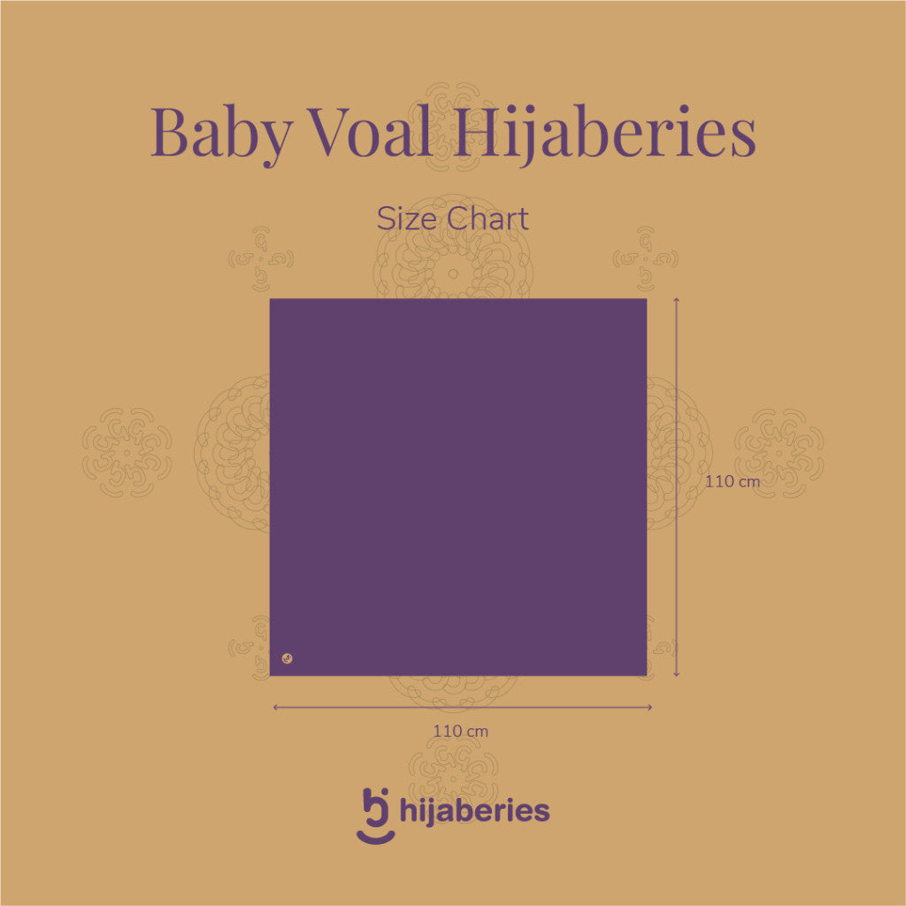 Baby Voal Square Hijaberies – Hijab Segi Empat Voal Premium Polos 110x110 cm, Tebal, Tidak Menerawang & Mudah Dibentuk