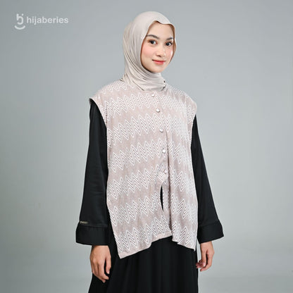 Hijaberies - Outer Knit Cotton Zigzag (Vest Wanita Bahan Knit Cotton)