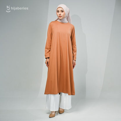 Hijaberies - Tunik Long Cotton (Atasan Wanita Bahan Cotton Combed 24's)