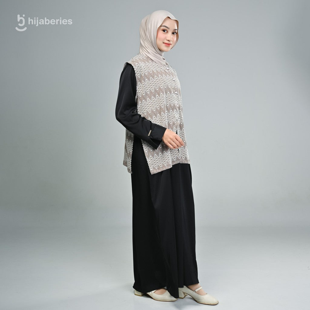 Hijaberies - Outer Knit Cotton Zigzag (Vest Wanita Bahan Knit Cotton)