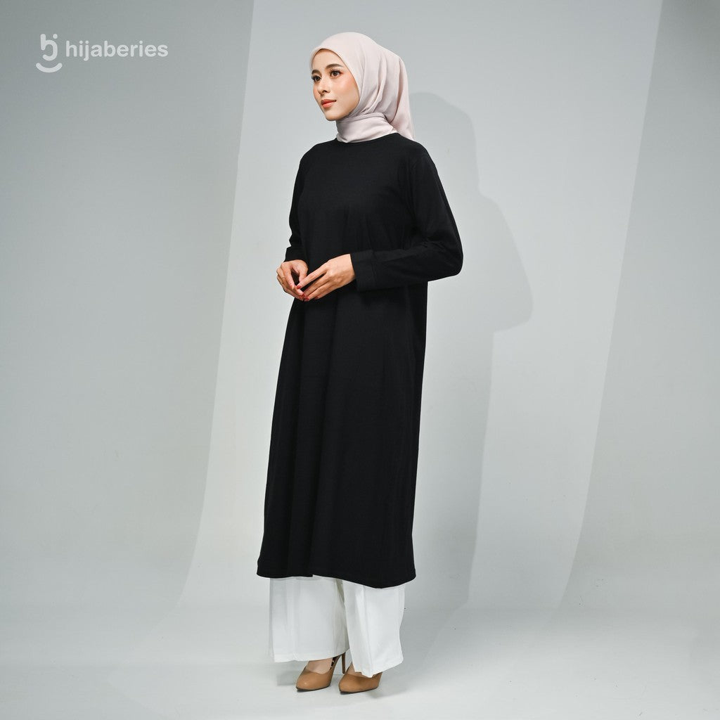 Hijaberies - Tunik Long Cotton (Atasan Wanita Bahan Cotton Combed 24's)