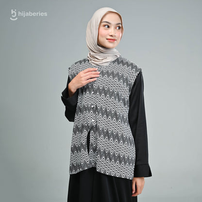 Hijaberies - Outer Knit Cotton Zigzag (Vest Wanita Bahan Knit Cotton)
