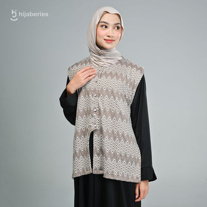 Hijaberies - Outer Knit Cotton Zigzag (Vest Wanita Bahan Knit Cotton)