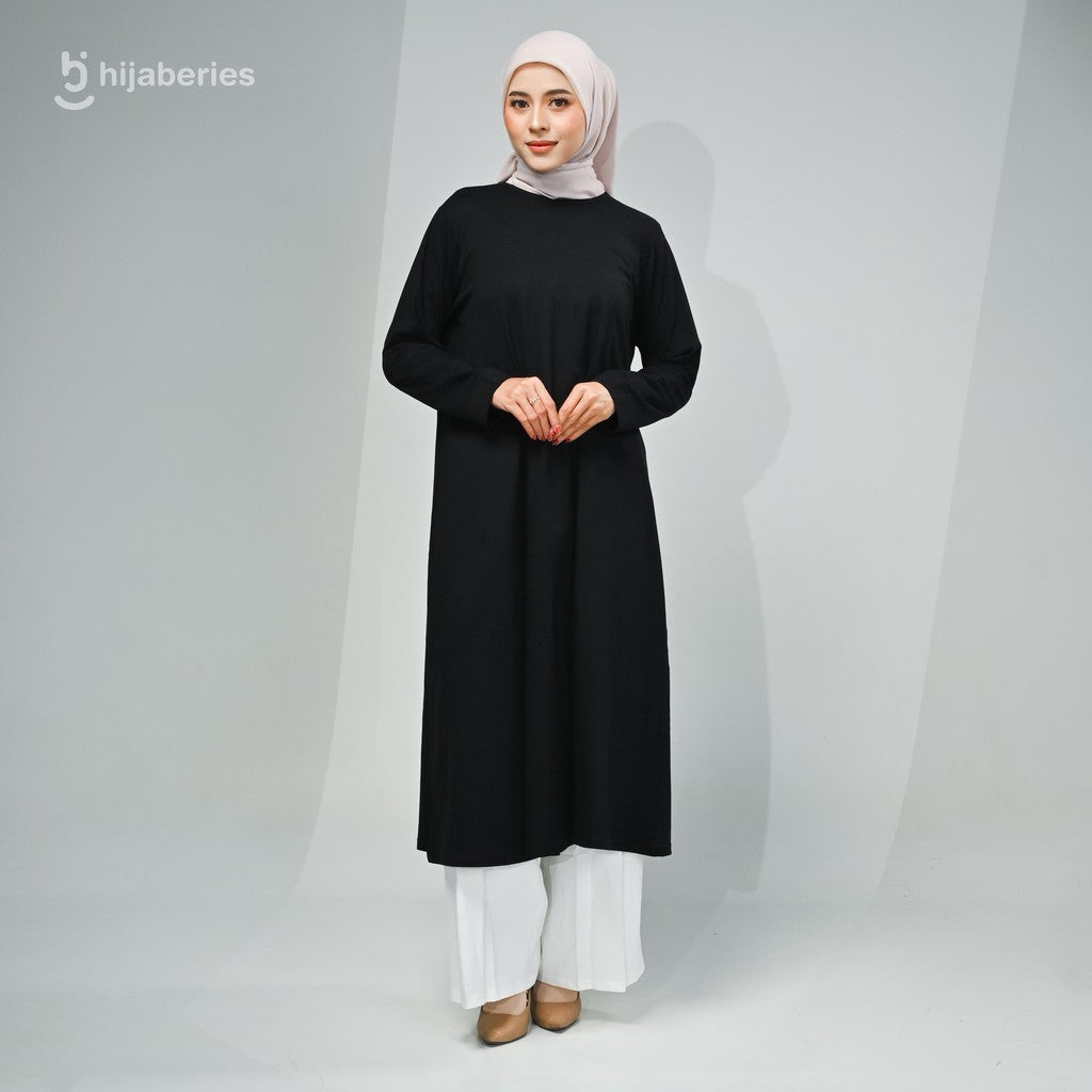 Hijaberies - Tunik Long Cotton (Atasan Wanita Bahan Cotton Combed 24's)