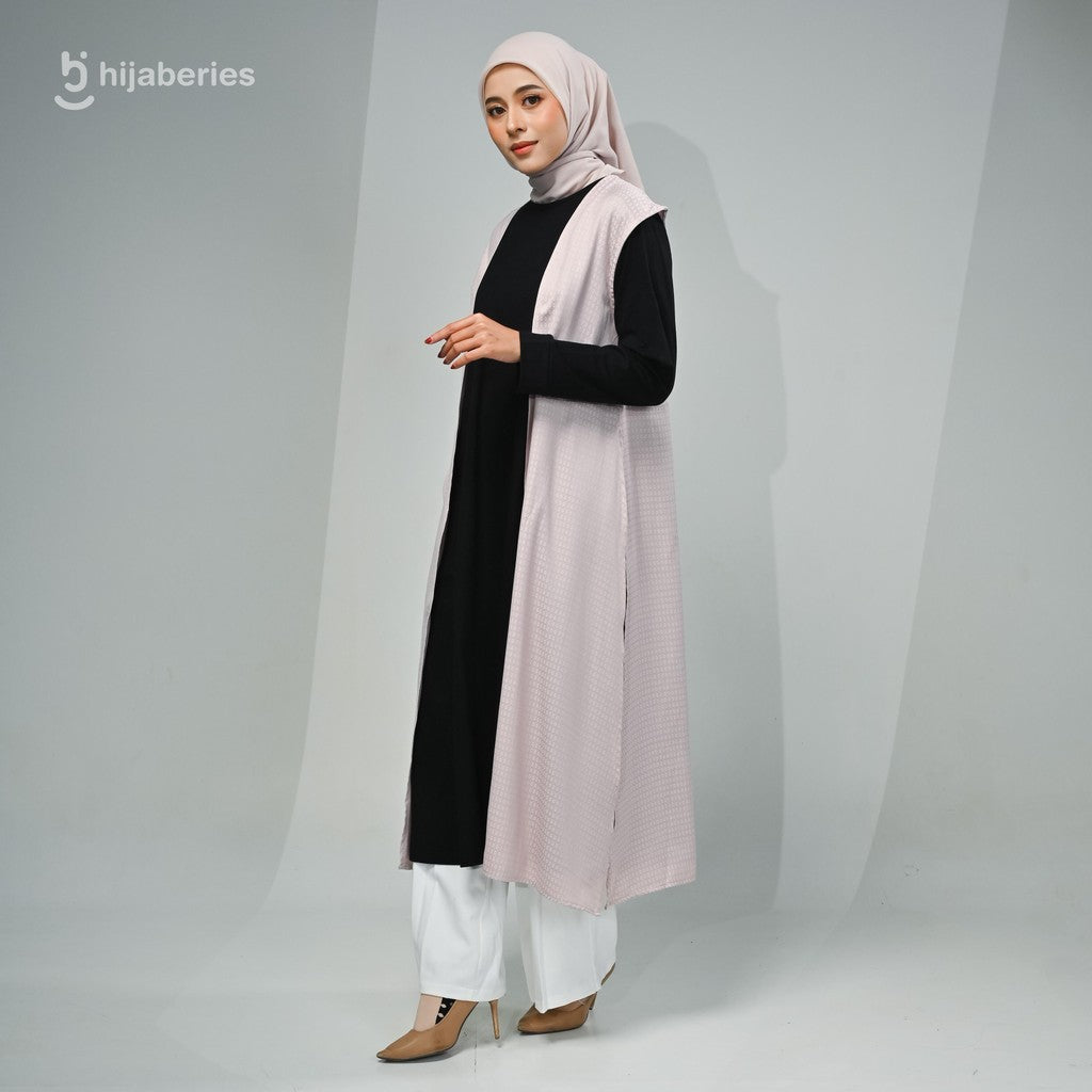 Hijaberies - Outer Long Jacquard (Cardigan Wanita Bahan Viscose Jacquard)