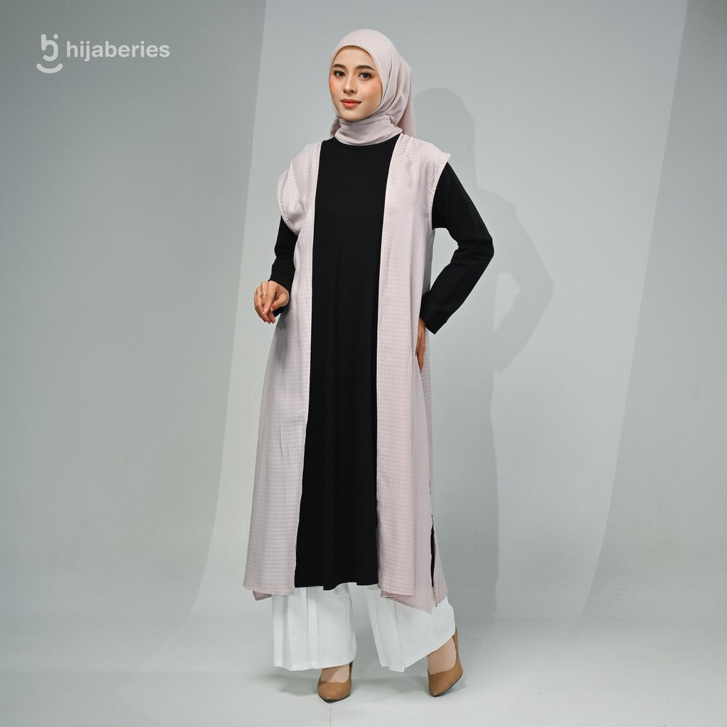 Hijaberies - Outer Long Jacquard (Cardigan Wanita Bahan Viscose Jacquard)