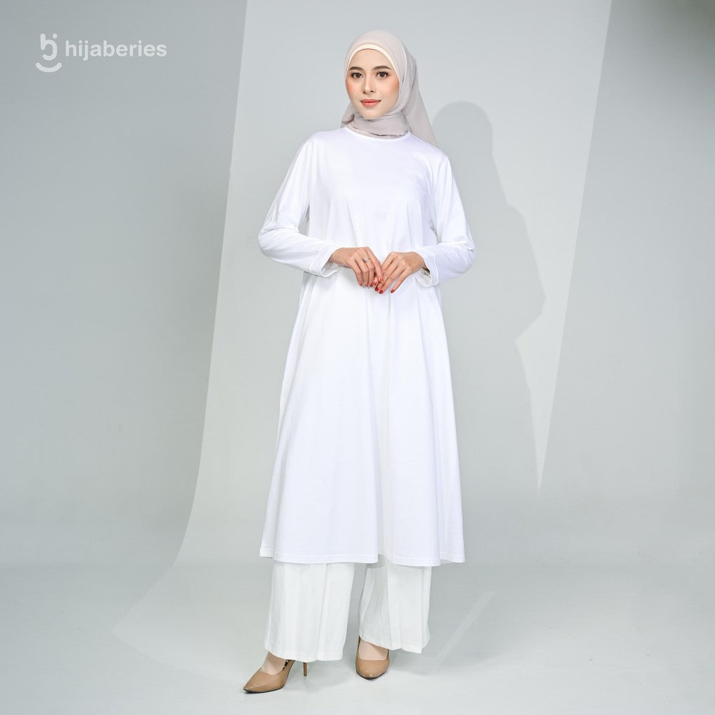 Hijaberies - Tunik Long Cotton (Atasan Wanita Bahan Cotton Combed 24's)