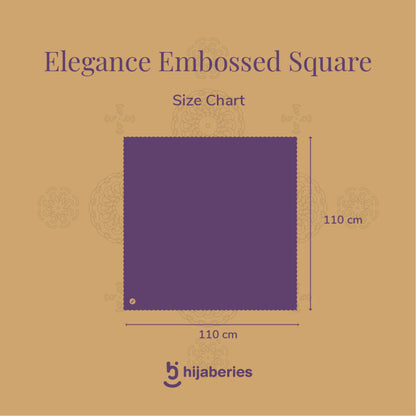 Hijaberies Elegance Embossed Monogram Series 2 (Hijab Segi Empat Lasercut Motif Emboss)