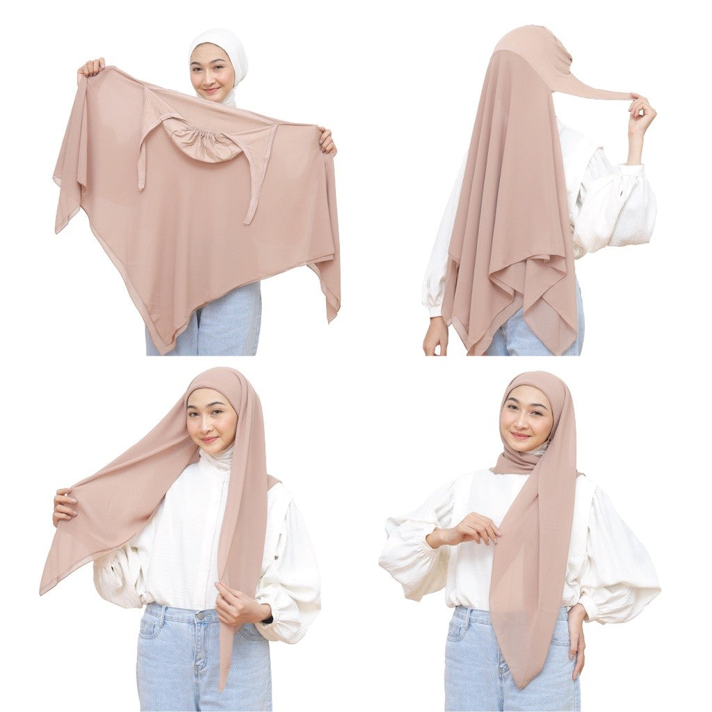 Hijaberies - Nussa Square Inner (Hijab 2in1 Segiempat Inner Instan 2 Layer)