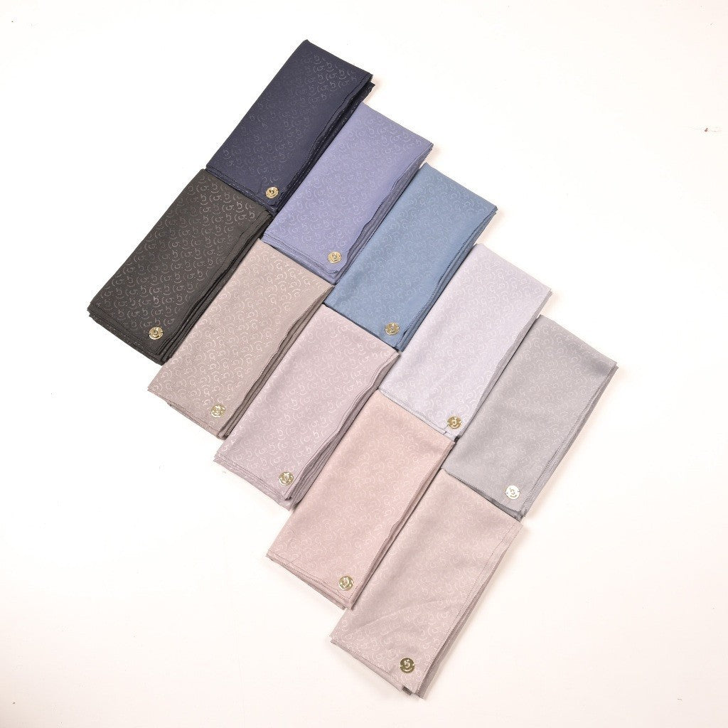 Hijaberies Elegance Embossed Monogram Series 2 (Hijab Segi Empat Lasercut Motif Emboss)