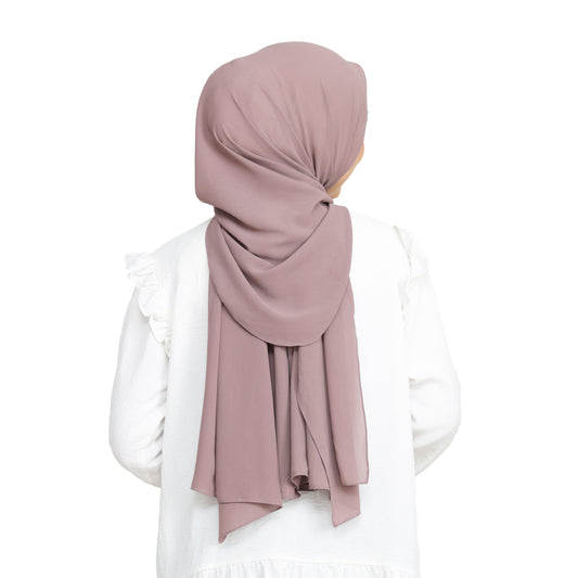 Kala Pashmina Oval Ceruty Babydoll Hijaberies - Grape