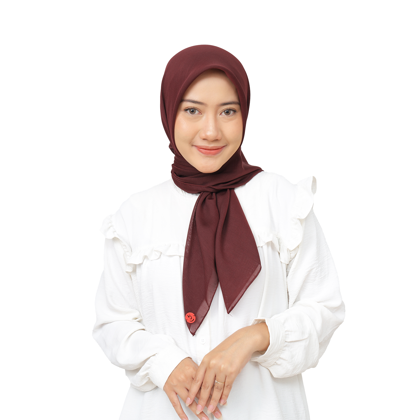 Emily Square All Fit Hijaberies - Plum Maroon