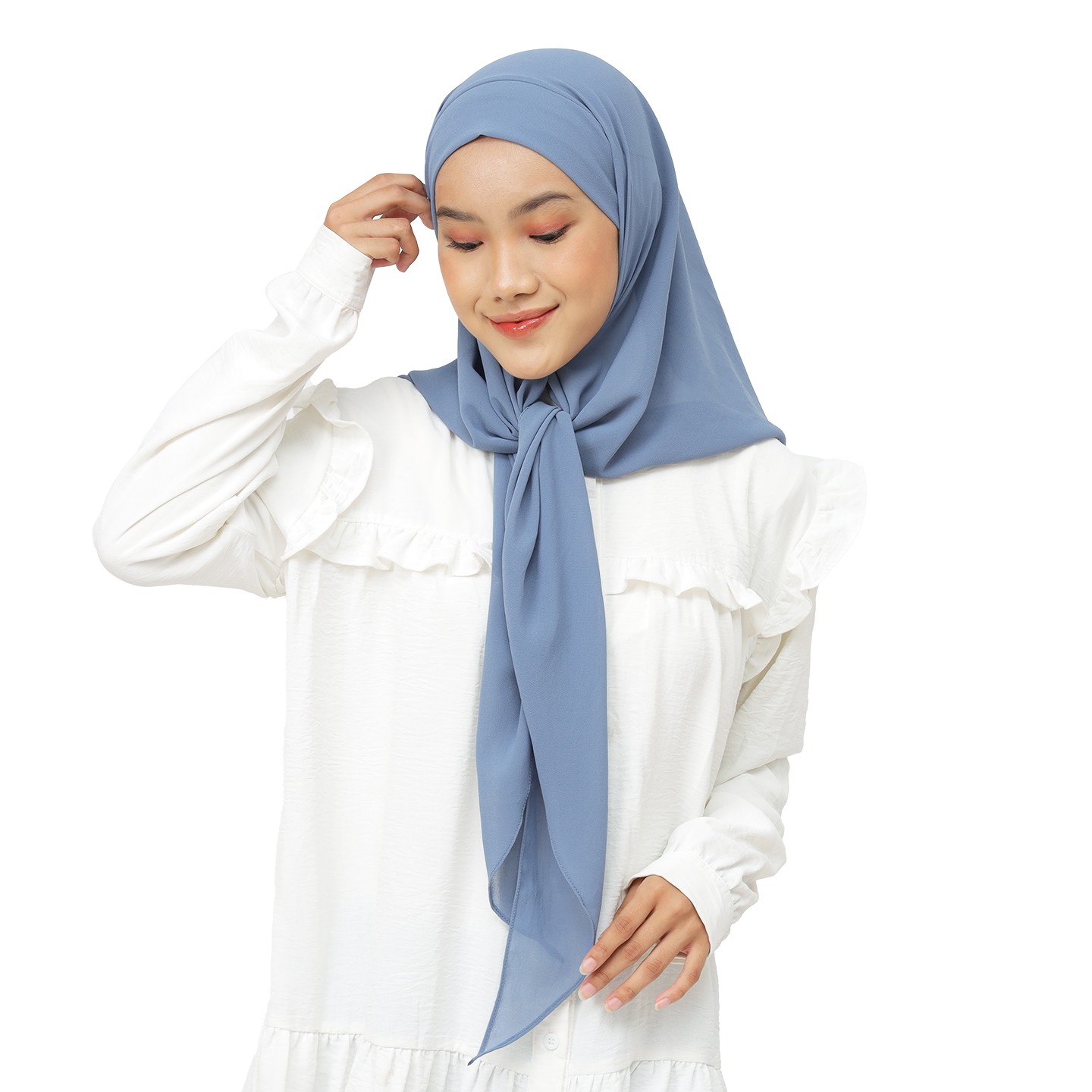 Olivia Square Instan Oval Ceruty Babydoll - Denim Blue