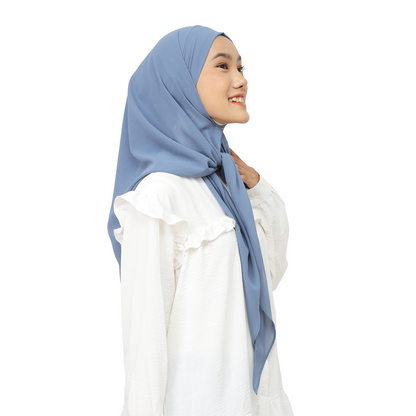 Olivia Square Instan Oval Ceruty Babydoll - Denim Blue