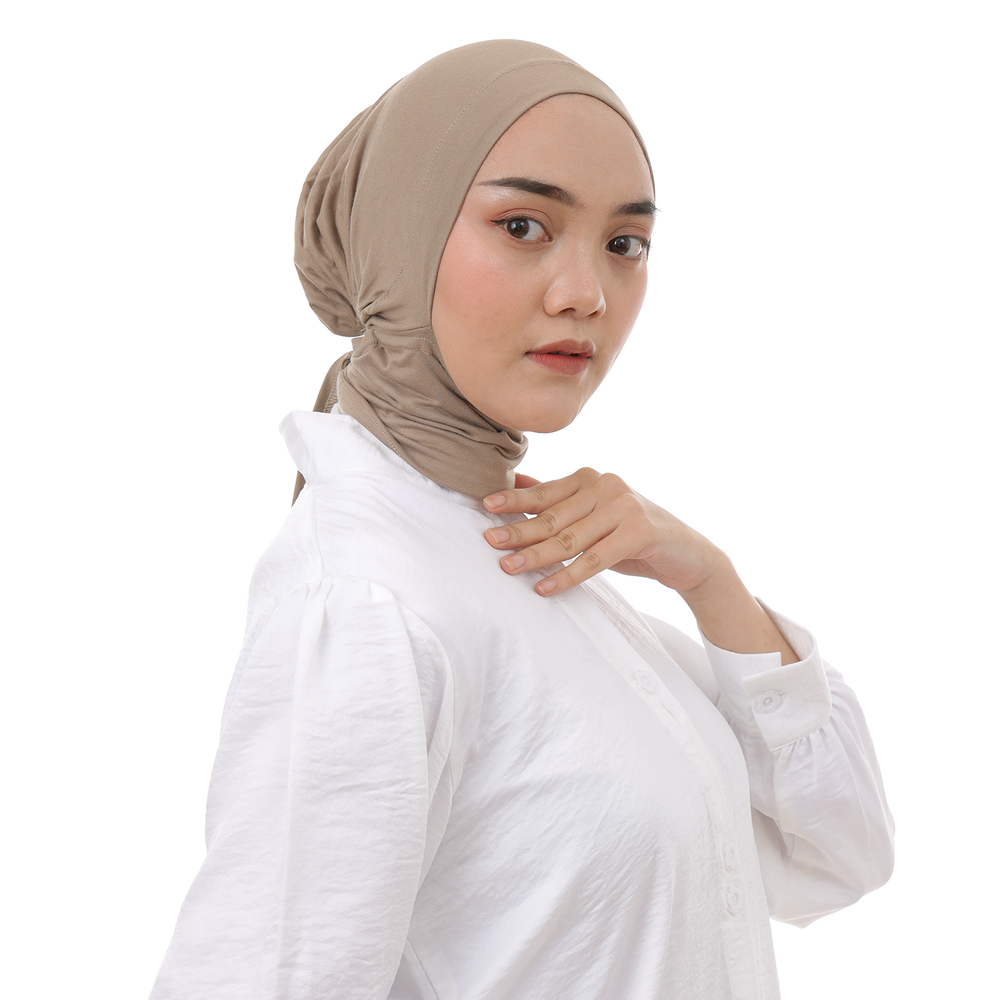 Inner Hijab Ear & Neck Cover Hijaberies - Cappucino