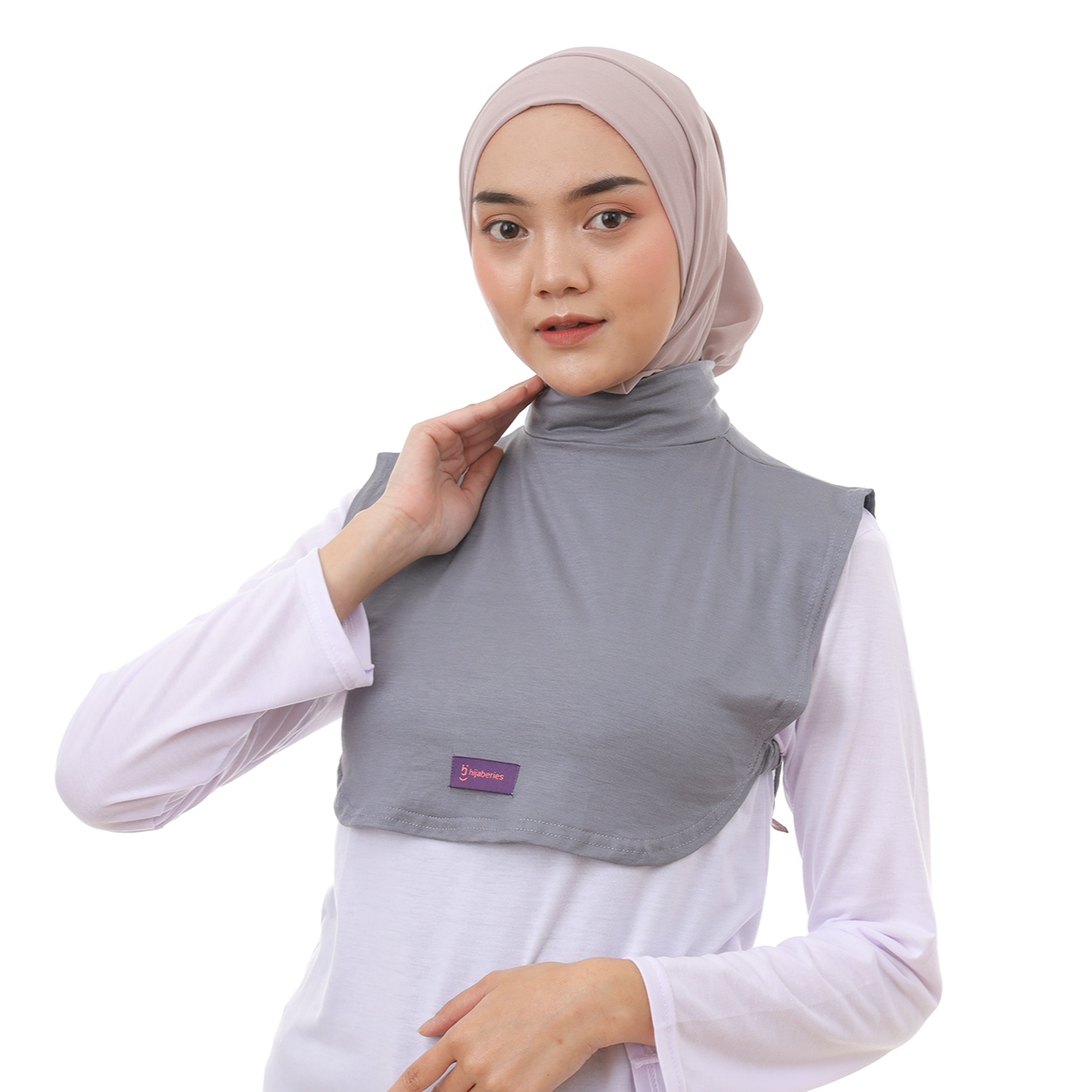 Inner Manset Leher Hijaberies - Charcoal Grey