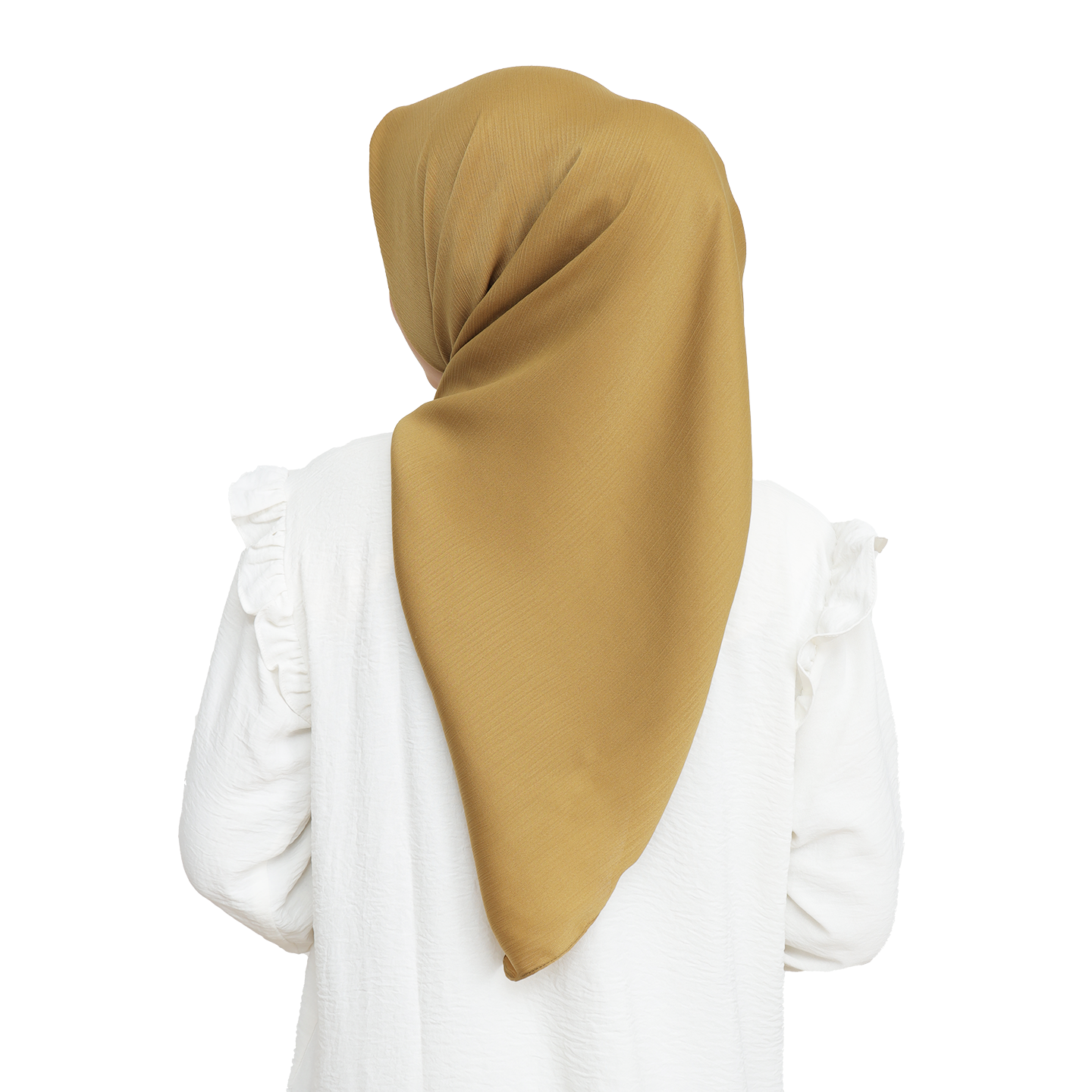 Alana Square Textured Cotton Hijaberies - Soft Mustard