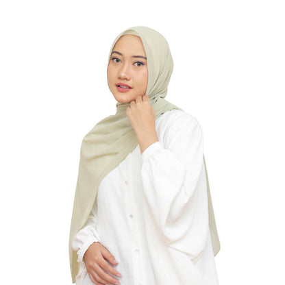 Daily Pashmina Ceruty Babydoll Hijaberies - Soft Sage Green