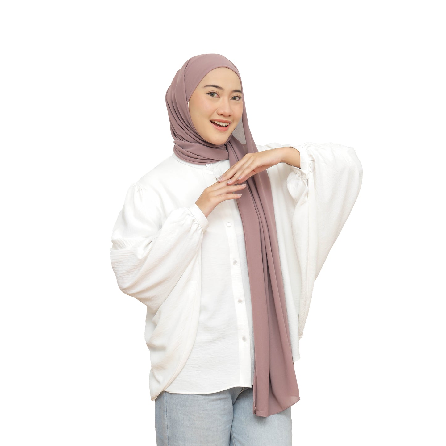 Jiran Pashmina Instan Ceruty Babydoll Hijaberies - Grape