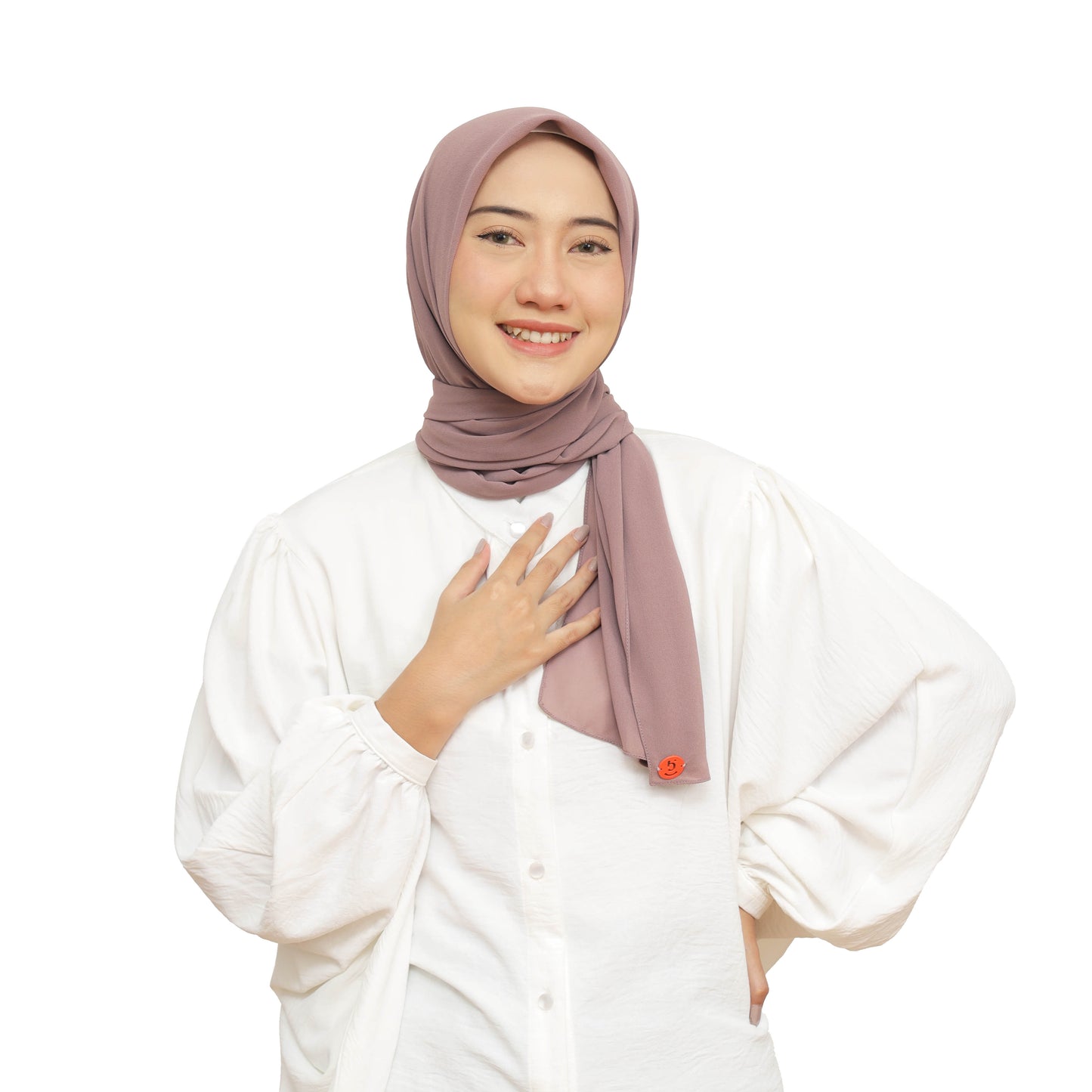 Kelora Pashmina Square Ceruty Babydoll Hijaberies - Grape