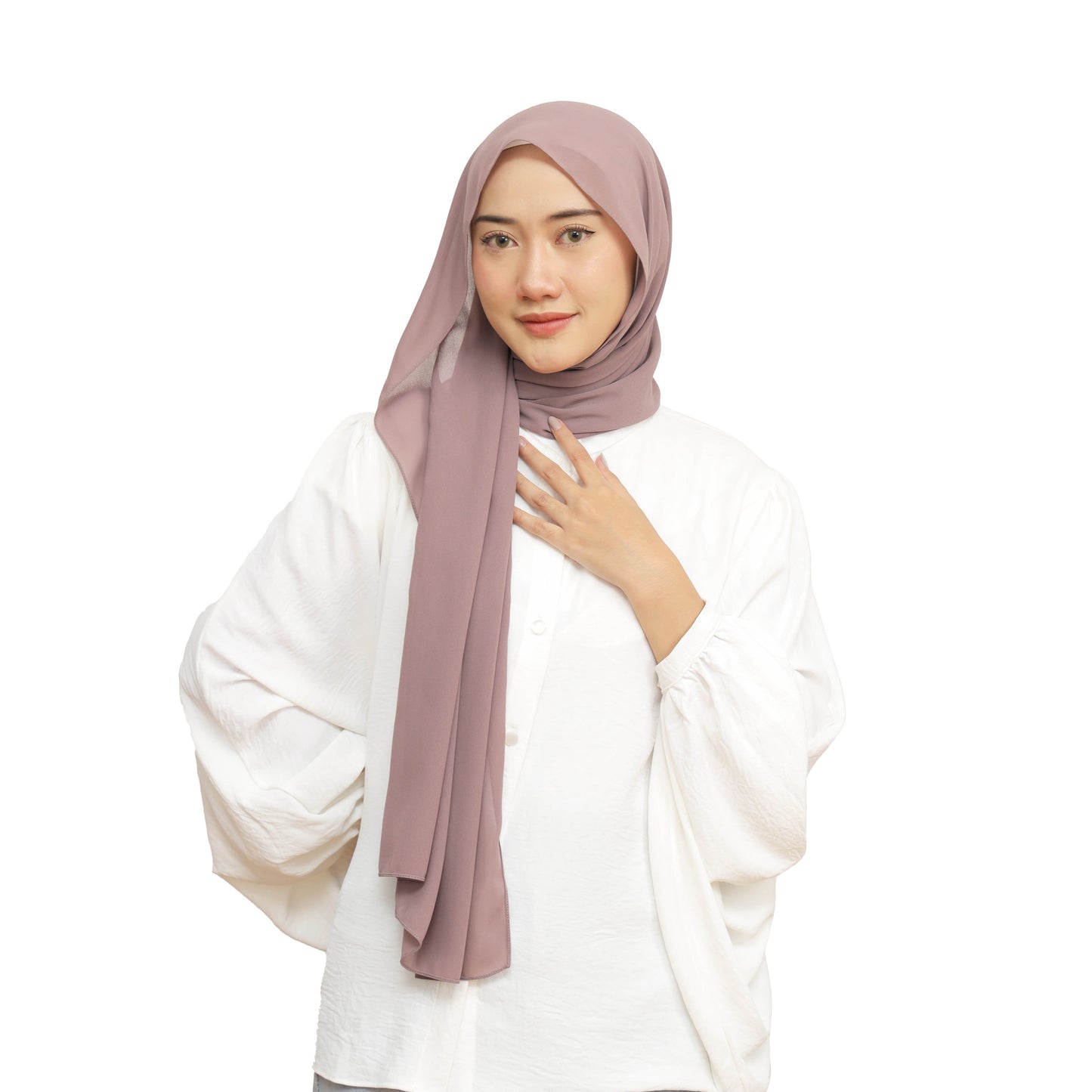 Daily Pashmina Ceruty Babydoll Hijaberies - Grape