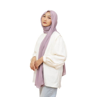 Daily Pashmina Ceruty Babydoll Hijaberies - Lylac