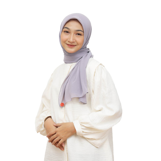 Kelora Pashmina Square Ceruty Babydoll Hijaberies - Soft Grape