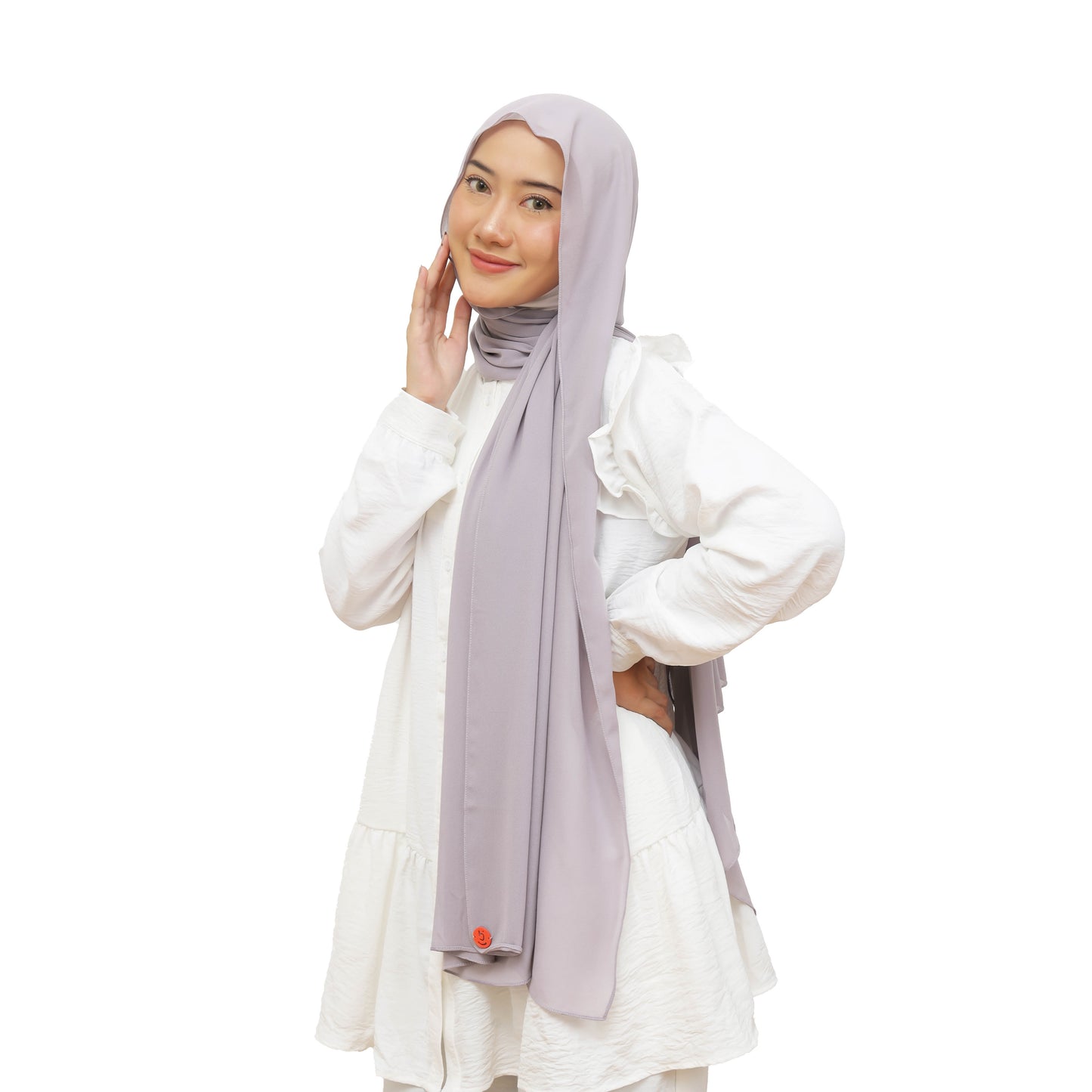 Daily Pashmina Ceruty Babydoll Hijaberies - Soft Lavender