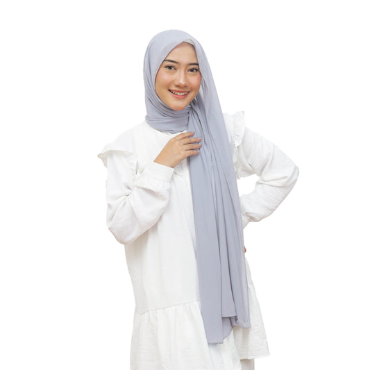 Daily Pashmina Ceruty Babydoll Hijaberies - Lavender Blue