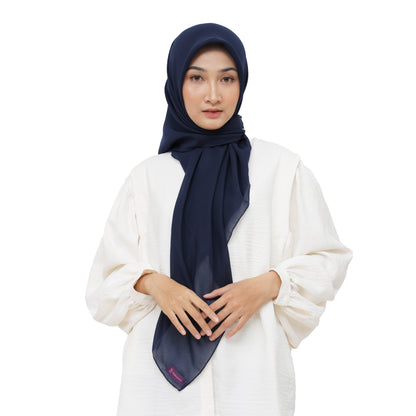 Nura Square Pollycotton Potton Premium - Navy (Woven)