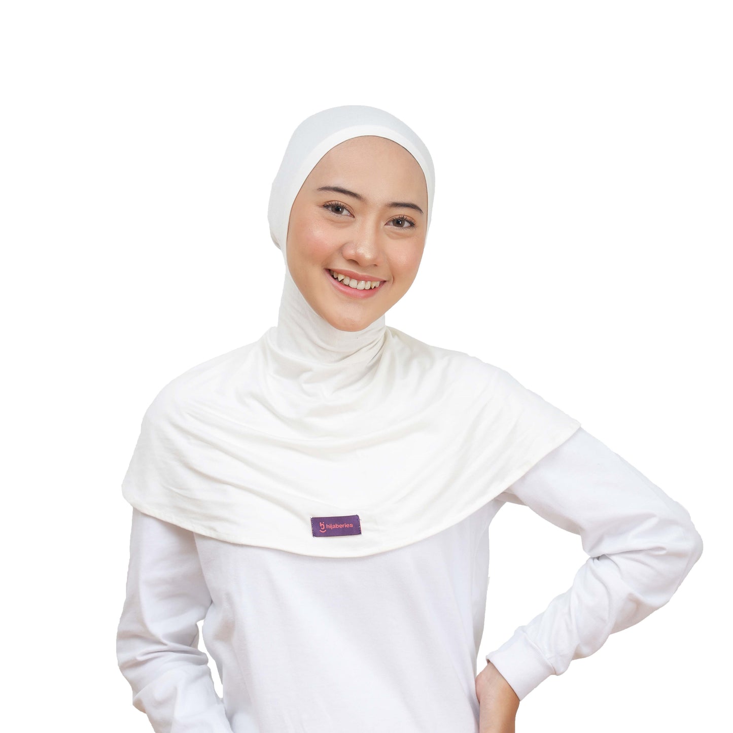 Inner Hijab Ninja Button - Broken White