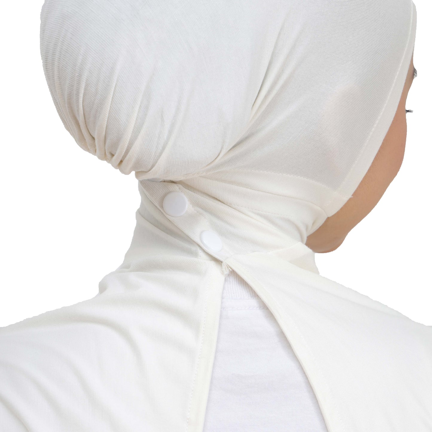 Inner Hijab Ninja Button - Broken White